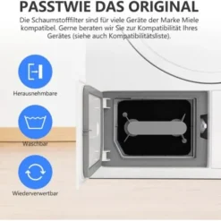 Sæt med 2 filtre til Miele T1 tørretumblere - Grundlæggende tørretumblerfilter - 9164761 - Reservedel - Svamp - Tilbehør til Miele varmepumpetørretumbler (HK) | Fyndiq