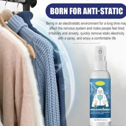 Statisk Spray til Tøj, Statisk Spray, Statisk Eliminator Spray, Statisk Fjernere til Tøj, Statisk Beskyttelsesspray til Tøj, 100ml (FMY)