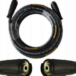 SteelHose Black Pro 10M – Hogtryksslange med Stalforstaerkning | M22 X M22 | 250 Bar | Kompatibel med Karcher HD HDS
