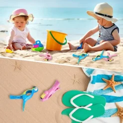 Strandhåndklædeklemmer, Strandtøjsklemmer Store Plastikklemmer Strand Sr