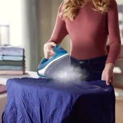 Strygejern - PHILIPS - DST3040/70 - Damp med integreret kalksystem - 40gr/min kontinuerlig damp - 2400W - Blå Turkis