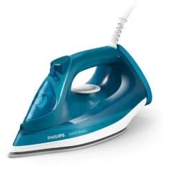 Strygejern - PHILIPS - DST3040/70 - Damp med integreret kalksystem - 40gr/min kontinuerlig damp - 2400W - Blå Turkis