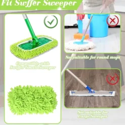 Stykker Mikrofibermoppeklude til Swiffer Sweeper Moppe Refill Dampmoppe, Vådservietter Betræk Genanvendelige Vaskbare Moppepuder til Klinkegulve{ROG} | Fyndiq