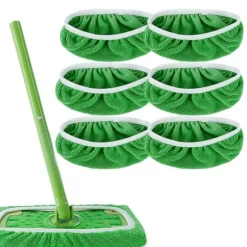 Swiffer Sweeper MOP Erstatningspuder, Klude til Swiffer Gulvmoppe, Genanvendeligt Betræk - 6 stk.