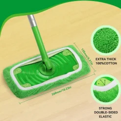 Swiffer Sweeper Mop Reservedele, Mikrofiber til Swiffer Gulvmopper, Genanvendelige Gulvmoppbetræk 6PCS