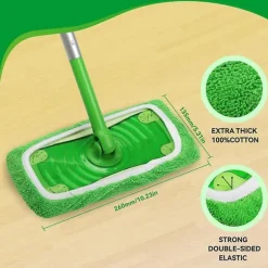 Swiffer Sweeper Mop Udskiftningspuder, Klude til Swiffer Gulvvask, Genanvendeligt Betræk