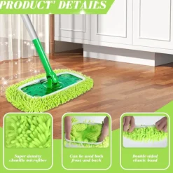 Swiffer Sweeper Refill Pads - Genanvendelige Mikrofiber Moppebetræk til Vådmopping