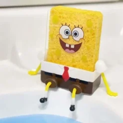 Tegneserie svampeholder, køkken svamp spongebob holder, vask hylde svamp afløb hylde