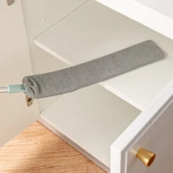 Teleskopisk Aluminiumstang Flade Sprække Rengøringsbørste Støv Støv