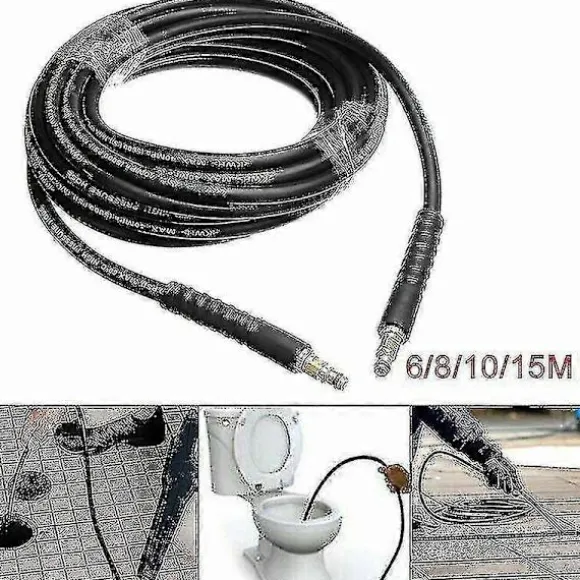 Til Karcher K2 K3 K4 K5 K6 K7 (6m) Højtryksrensere Vandrensning Højtryks Udskiftningsslange Rensesæt 6m/8m/10m/15m (FMY)