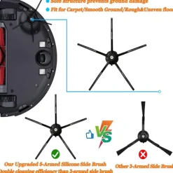 Tilbehør 8 dele Xiaomi Roborock S5 Max/S6 Pure/S6 MAXV/S50/S51/S55/S5/S60/S65/S6