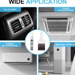 To-delt rengøringsbørste til aircondition - Aircondition rengøringsbørste - Kondensspraybørste - Rustfrit stål