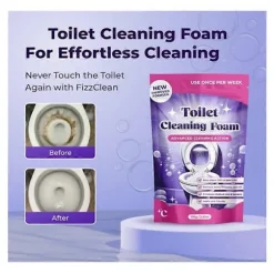 Toiletrens, Insta-Action Fizzclean Skum For Strålende Rent Toilet, Eliminerer Pletter På 20 Min, Skrubbefri Rengøring, Kraftfuld Dybderensning