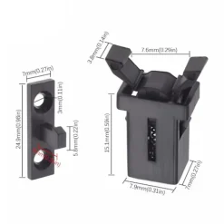 Touch Lid Bin Lock, Plastik Udskiftningslåse, Bin Lock Catch, Udskiftnings Bin Clasp, 10Pairs Touch Lid Bin Latch Lock, Sort