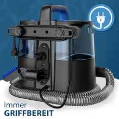 Tæppe- og møbelrens, 400W, 1,5L tank, sort/blå