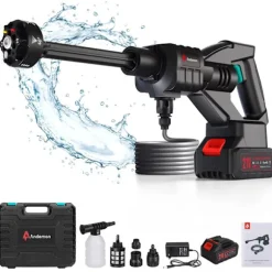 Trådløs højtryksrenser, Maks. tryk 600 PSI, Nominel effekt 110W, Vandudgang 5,6L/min, 1Batteri, EU, Elektrisk