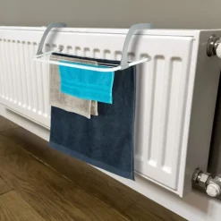 Tørrestativ til radiator og altan, Lille størrelse, 3m Stor tørrekapacitet, Hvid, 50cm Længde