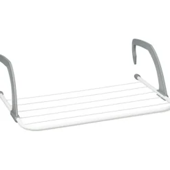 Tørrestativ til radiator og altan, Lille størrelse, 3m Stor tørrekapacitet, Hvid, 50cm Længde