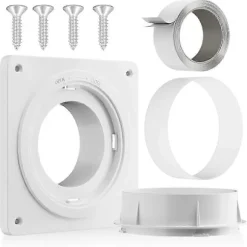 Tørretumbler Ventilationsforbindelse, Twist Lock Tørretumblerslange Ventilationssæt Med Hurtig Til- og Frakobling, Vægplade Passer Til 4 Tommer Kanaler (FMY) | Fyndiq