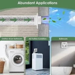 Tørretumbler Ventilationsvægplade med Slange (4 Tommer 8 Fod), Twist Lock Tørretumbler Ventilationsforbindelsessæt, 4 Tommer Tørretumbler Kanalforbindelsesfl... | Fyndiq