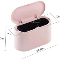 Trykknap Lille Pink Papirkurv 0,5L