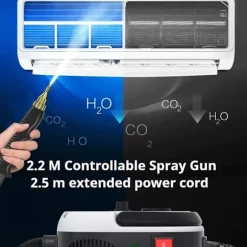 Trykrenser 2500W Høj Temperatur, 1200ml Stor Tank (Grå)