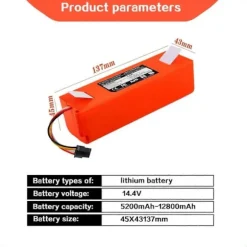 Udskiftningsbatteri 5200mAh til Roborock S5 S6 S50 S55 S5 Max og Xiaomi Robotstøvsuger