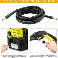 Udskiftningshøjtryksslange kompatibel med Karcher K2-K7 rengøringsmaskiner, Quick Connector (6m)-WELLNGS
