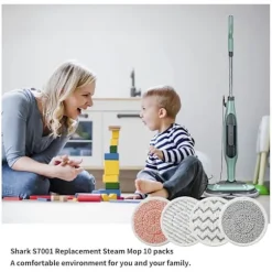 Udskiftningspude til dampmoppe til Shark S7001 S7000AMZ S7000 S7001TGT S7201 S7005 S7020 Orange