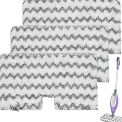Udskiftningspuder til dampmoppe til S3500 serien S3501 S3601 S3501S S3601C dampmoppe med lomme, mikrofiber skrubbemoppepuder