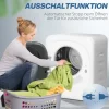 Udstødningstørretumbler 4 kg tørretumbler med desinfektion, deodorisering, smart mode, tørretumbler med rustfri stålbakke, frontlæsser, til lejlighed, | Fyndiq