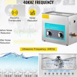Ultralydsrenser-Duoku-6,5 L-Digital Timer og Opvarmning-Inox stål