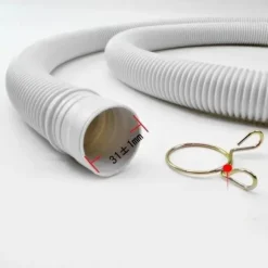 Vandslange til automatisk vaskemaskine Indre universelle fittings til bølgetromle - 1,2m*31mm, Hvid, 1stk