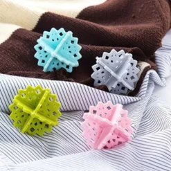 Vaskebolde der samler fnug og hår 4-pak MultiColor MultiColor