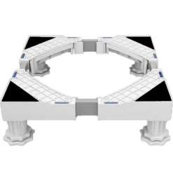 Vaskemaskine Stand, Sokkel til Vaskemaskine Tørretumbler Køleskab, Justerbar Længde, belastning 300 kg Anti Vib (FQ)-XF17-(BT)