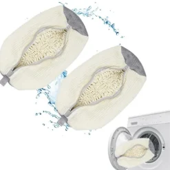 Vaskepose til sko, vaskepose til vaskemaskine, skovaskepose til vaskemaskine og tørretumbler (CREME - 2 STK)