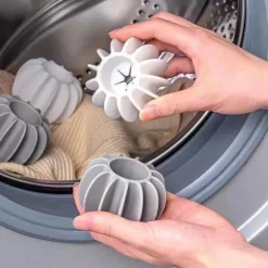 Vaskeri Bold Genanvendelig Silikone Tøj Hår Rengøring Værktøjer Kæledyr Hår Fjerner Vaskemaskine Kat Hår Catcher Vaskeri Bold 5PCS Grey