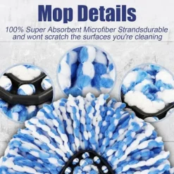 Velegnet til H2PrO moppehoveder med spinmoppebase, 3 stk, 1 stk