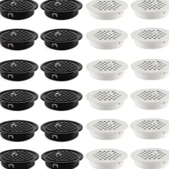 Ventilationsrist 35mm Ventilationsrist Hul Rustfrit Stål Skabsudstødningsrist Ventilation Rund Bund Mesh Ventilationshul 24 Stykker til