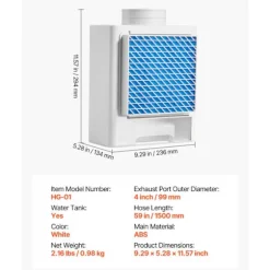 Ventilationssæt til tørretumbler 3 i 1-Duoku-med vandtank-udløbsrør på 1,5 m