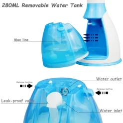 Vertikal dampstrygejern 280 ml, 1500 W dampstrygejern, manuel/automatisk justerbar bærbar dampstrygejern.