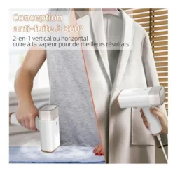 Vertikal dampstrygejern, 1000W 150ML Bærbart vertikalt dampstrygejern, Tøjdamper, Egnet til alle stoffer
