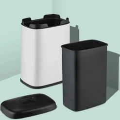 Vægmonteret affaldsbeholder, 5L, aftageligt låg