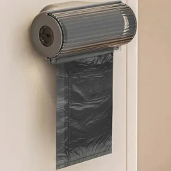Vægmonteret affaldspose dispenser plastikposer indkøbspose beholder Light Gray