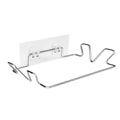 Vægmonteret affaldsposeholder uden boring, rustfrit stål, sølvfarve, 18,5*14*4 cm