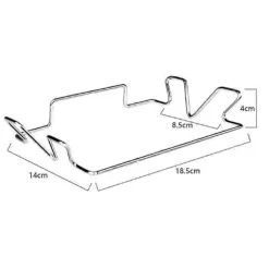 Vægmonteret skraldeposeholder uden boring, rustfrit stål, sølvfarvet, 18,5*14*4cm