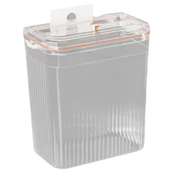Vægmonteret skraldespand med lufttæt låg, pladsbesparende vægmonteret affaldsbeholder til køkken, badeværelse, stue, klare designs, holdbar ophængning transparent large size | Fyndiq
