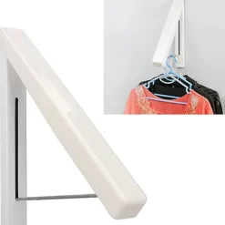 Vægmonteret tøjstativ, multifunktionelt foldbart teleskopisk ho