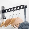 Vægmonteret tøjstativ, væghængt tørrestativ, 90° rotation