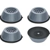 Vibrationsdæmpende fødder til vaskemaskine / tørretumbler Grå 4-pack